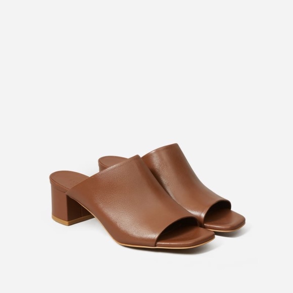 Everlane Shoes - EVERLANE The Leather Mule Sandal In Chocolate 8